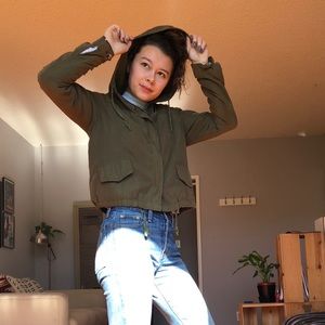 Brandy Melville olive green modal jacket